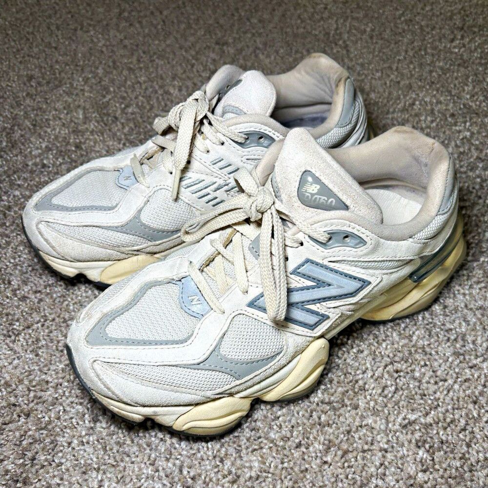 New Balance 9060 Low Top Lace-Up Sneaker Suede Sea Salt Concrete U9060ECA